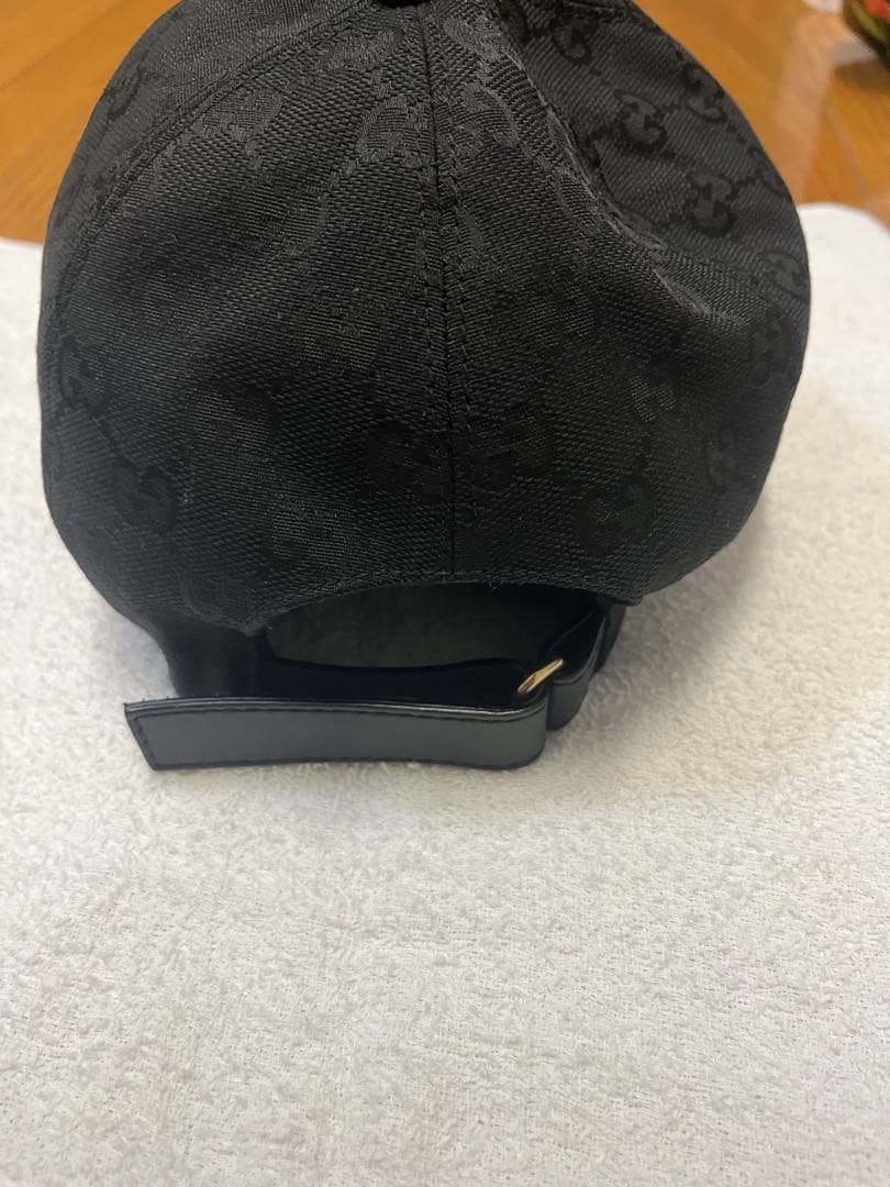 美品］Gucci ブラック GGパターン キャップ - メルカリ