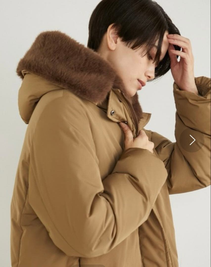 IND イネド《VERY掲載》エコファーフード2WAYダウン《Re:DOWN》