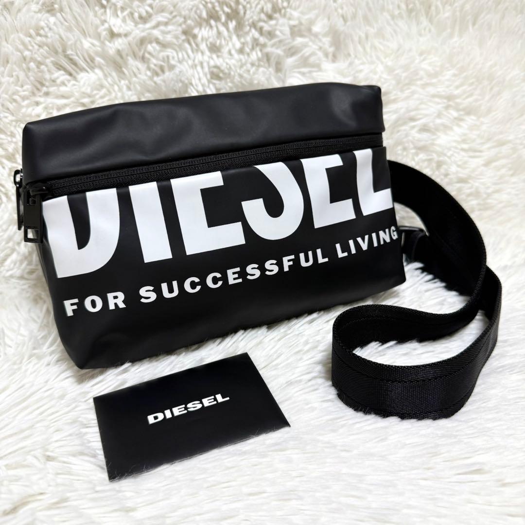 美品 DIESEL ディーゼル ボディバッグ ブラック 黒 ビッグロゴ