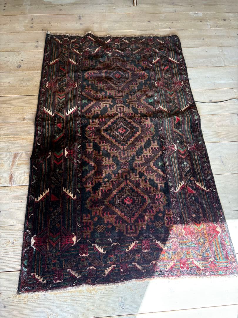 アフガニスタン　トライバル　ヴィンテージラグ 約200×116