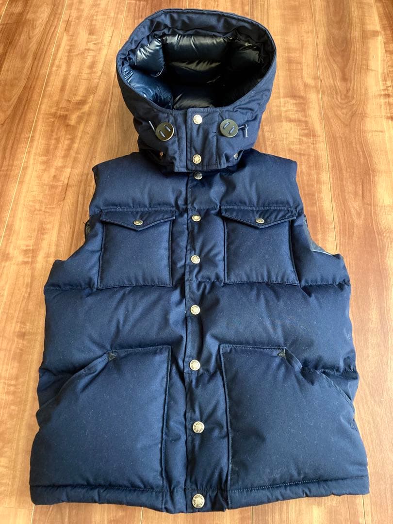 ノースフェイス　パープルレーベル フーデッドシェラベスト　ネイビー　サイズS