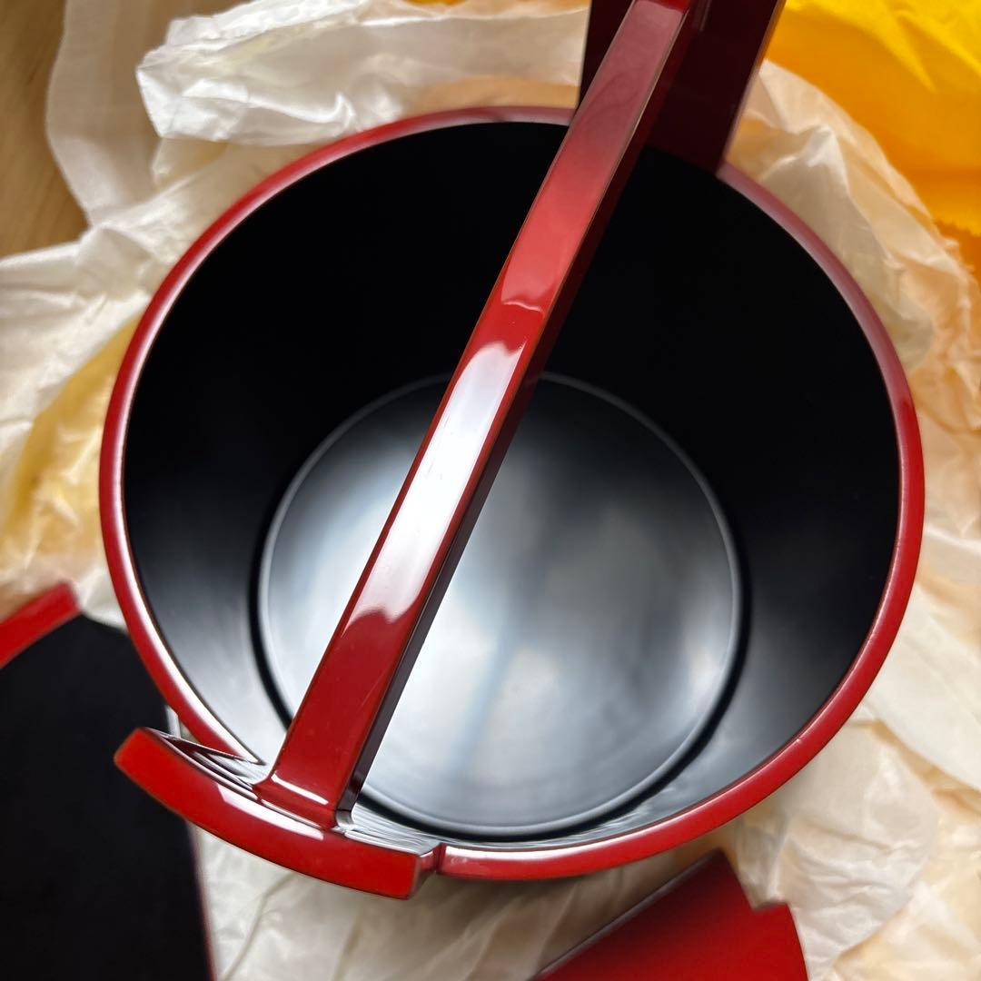 輪島塗り漆器 手桶水指 塗師幸悦