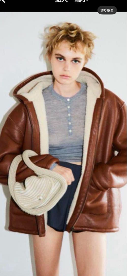 未使用品NKNIT Vegan Mouton Hooded Zip Jacket - メルカリ