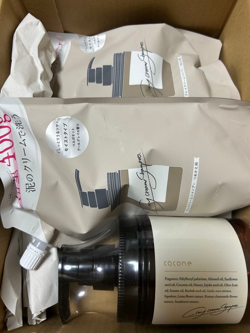 cocone クレイシャンプー 380g＋つめかえ2袋