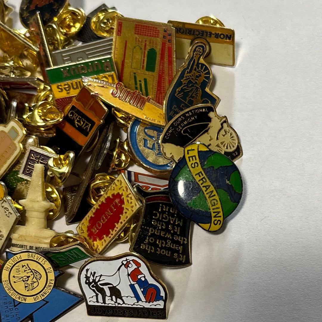 ピンバッジ フランス雑貨 ヴィンテージ 50個セット まとめ売り 卸 21