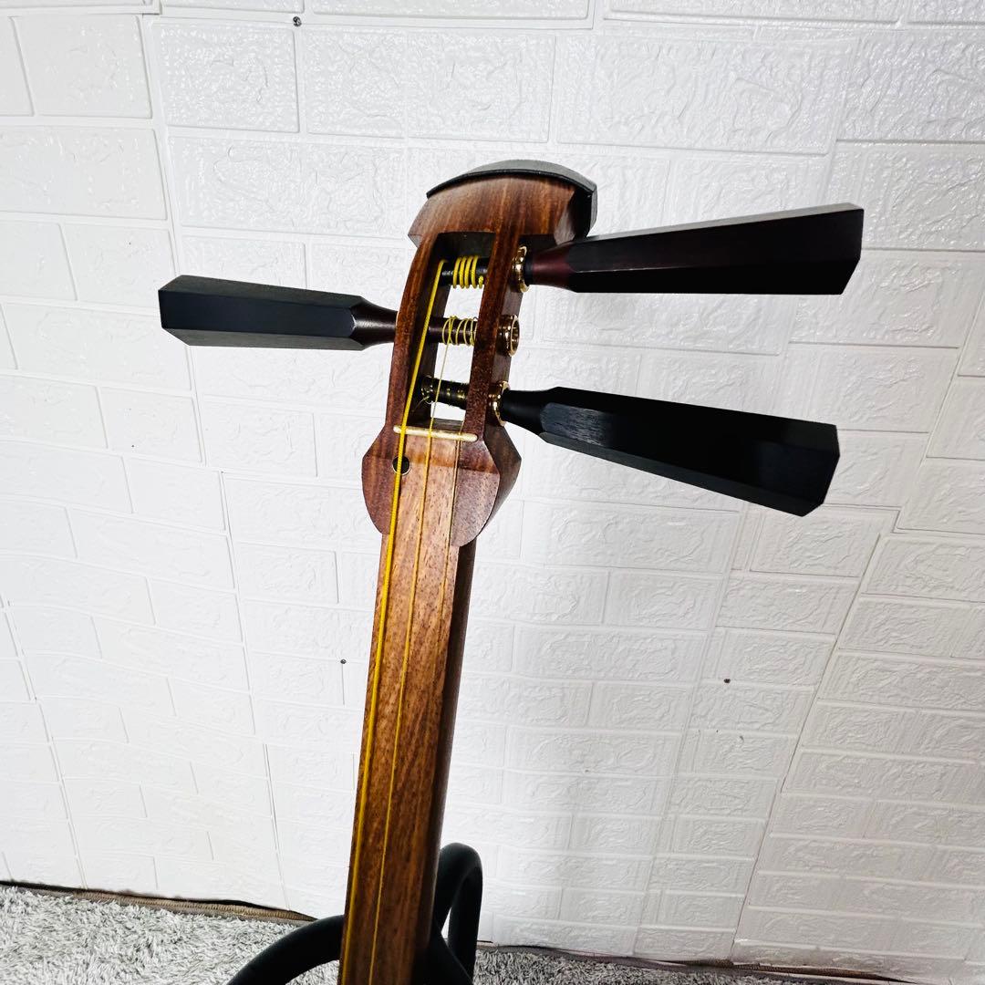 美品 津軽三味線 太棹 犬皮 花梨 東さわり 撥 皮やぶれ無し 初心者 入門