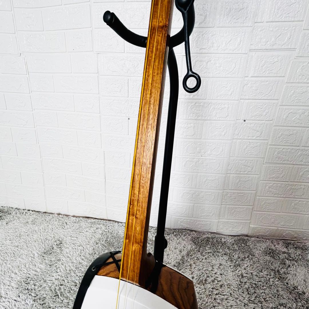 美品 津軽三味線 太棹 犬皮 花梨 東さわり 撥 皮やぶれ無し 初心者 入門