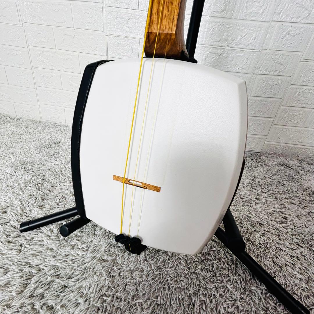 美品 津軽三味線 太棹 犬皮 花梨 東さわり 撥 皮やぶれ無し 初心者 入門