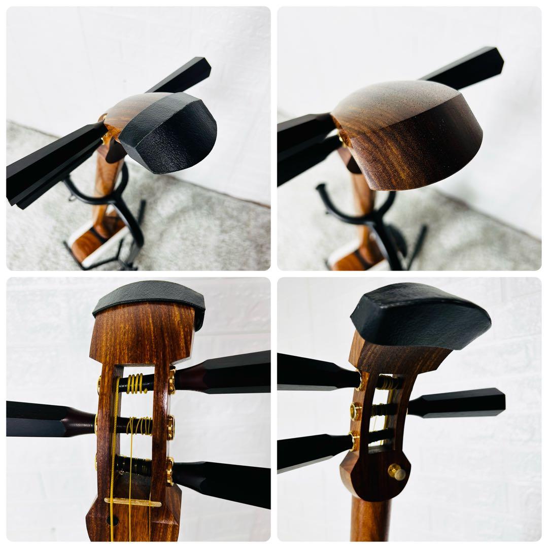 美品 津軽三味線 太棹 犬皮 花梨 東さわり 撥 皮やぶれ無し 初心者 入門