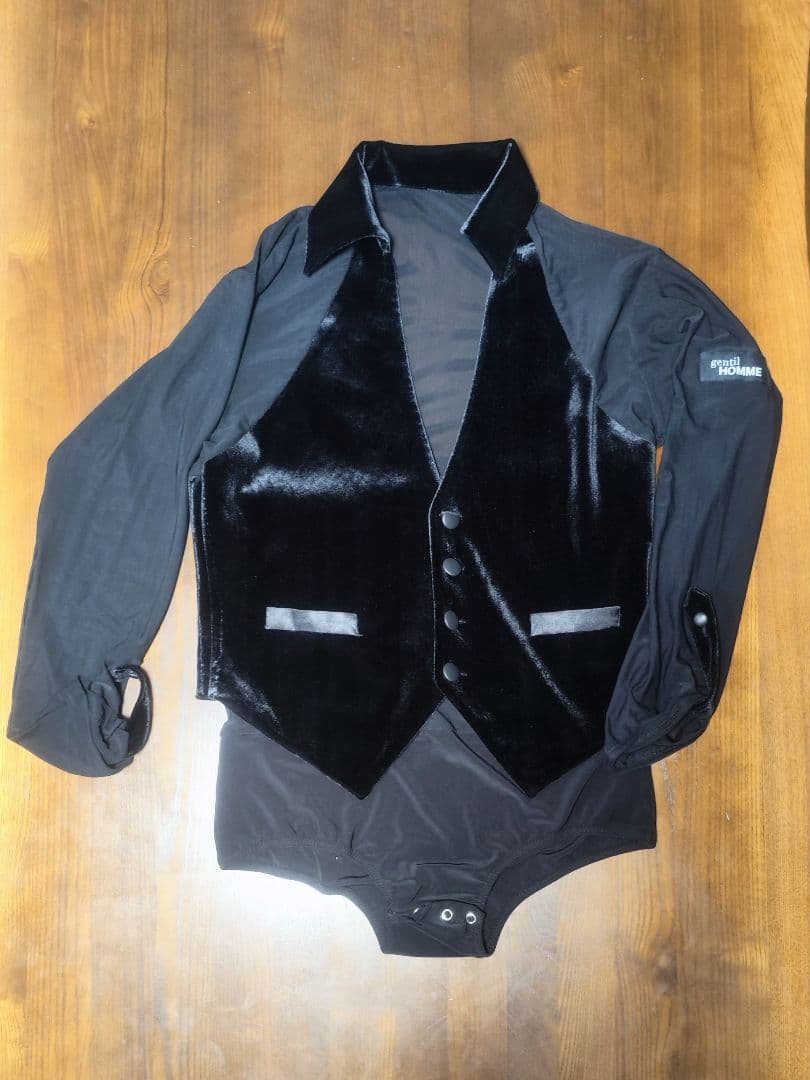 社交ダンス用、競技ダンス_メンズラテンシャツ(gentil製) 社交ダンス衣装 長袖 立ち襟 競技用 メンズ ダンスウエア ラテンダンス