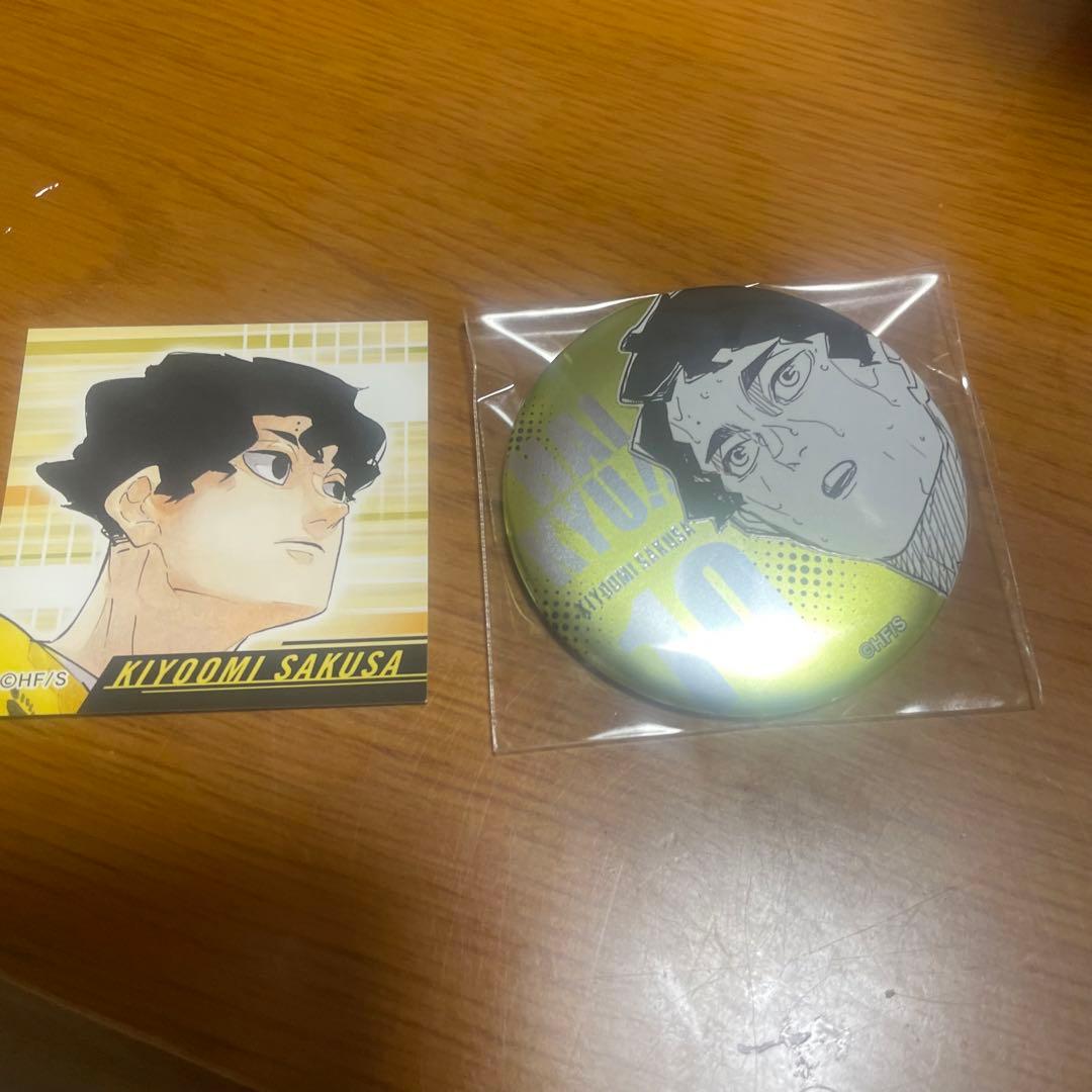 ハイキュー 佐久早聖臣 缶バッジ デコレクション スクエアステッカー