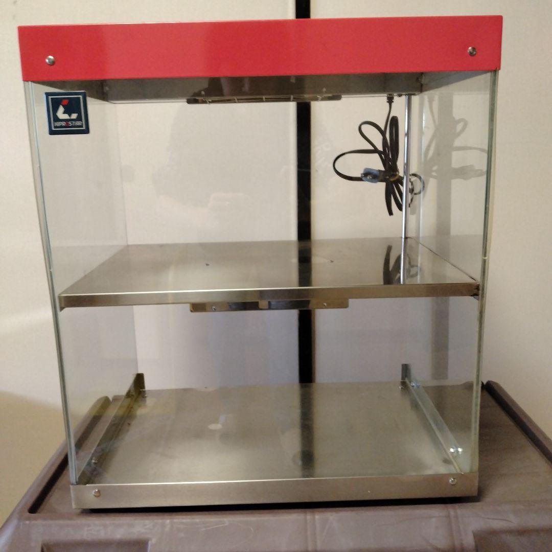 赤い二段式ホットショーケースディスプレイケース＋付属品　ジャンク品