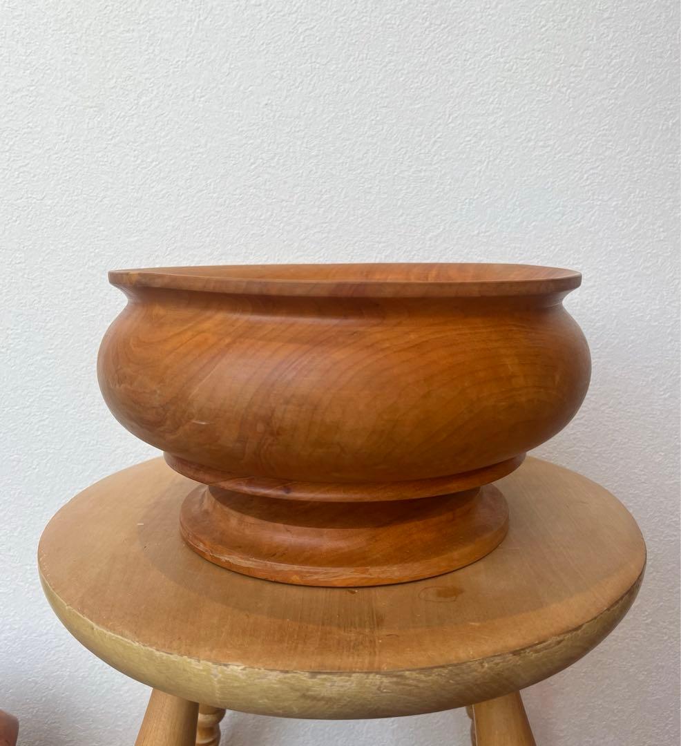 北欧ヴィンテージ 木の器　コンポート