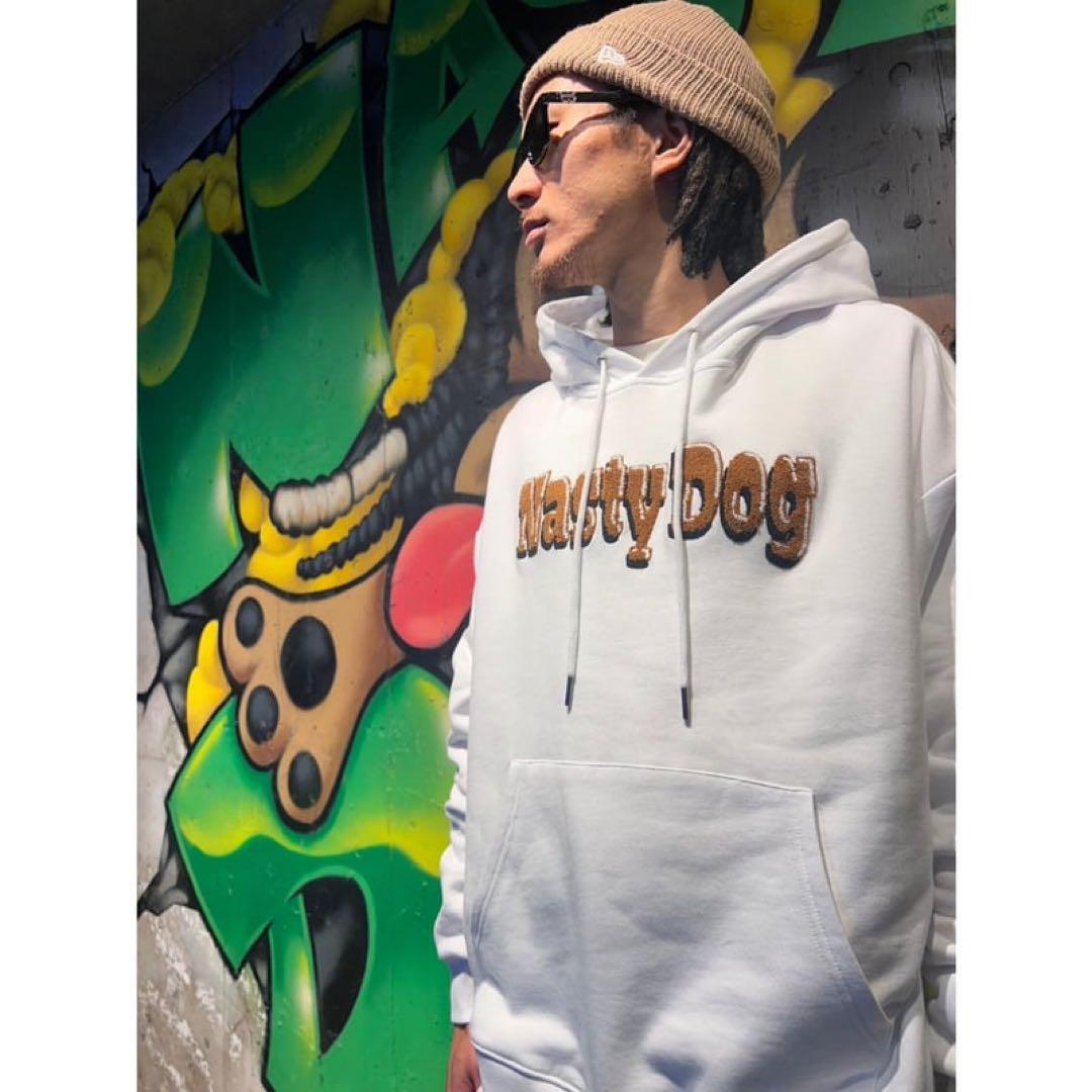 NastyDog ナスティードッグ パーカー ホワイト - メルカリ