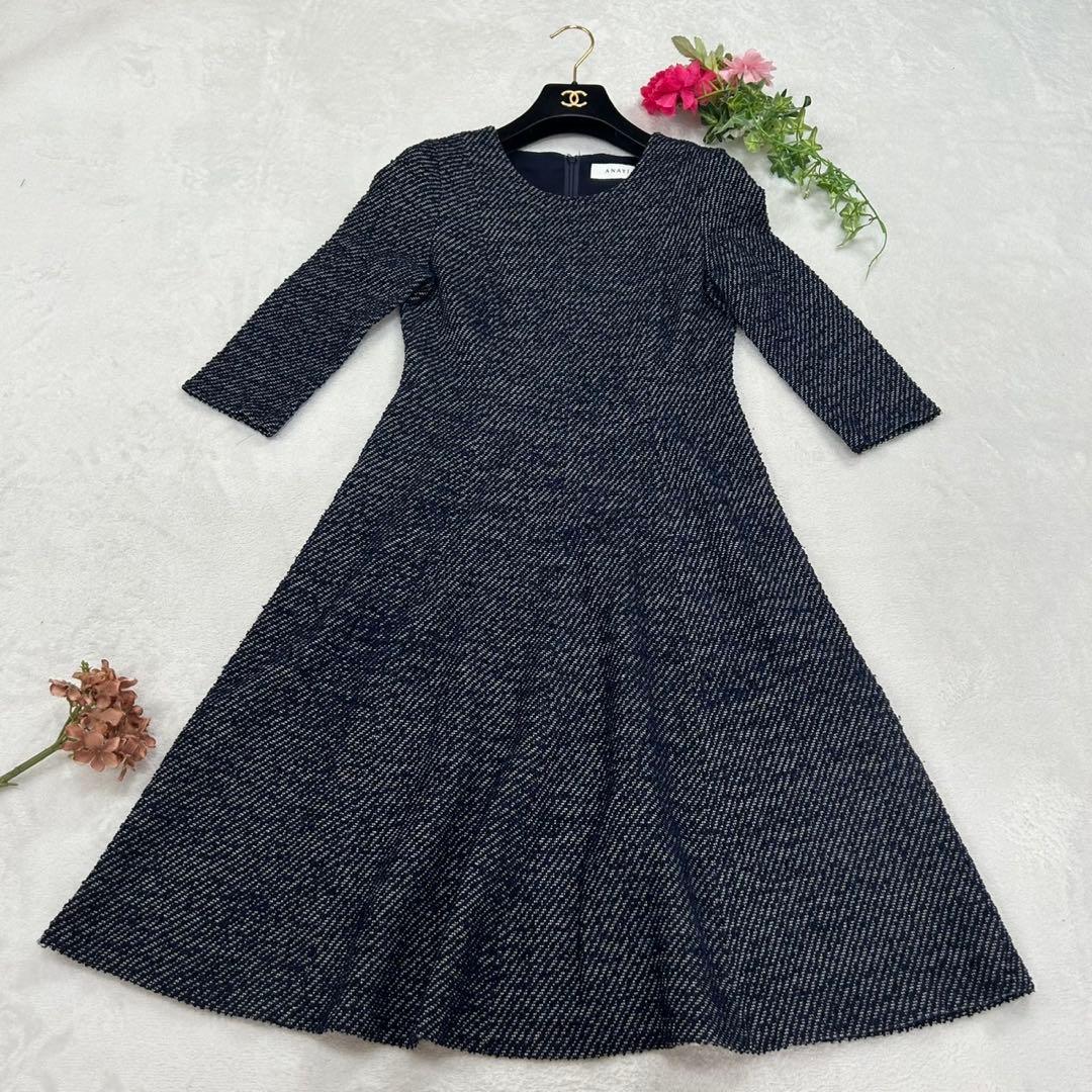 t*o様 G868 美品 M 38 アナイ 現行タグ ツイード フレア ひざ丈 - メルカリ