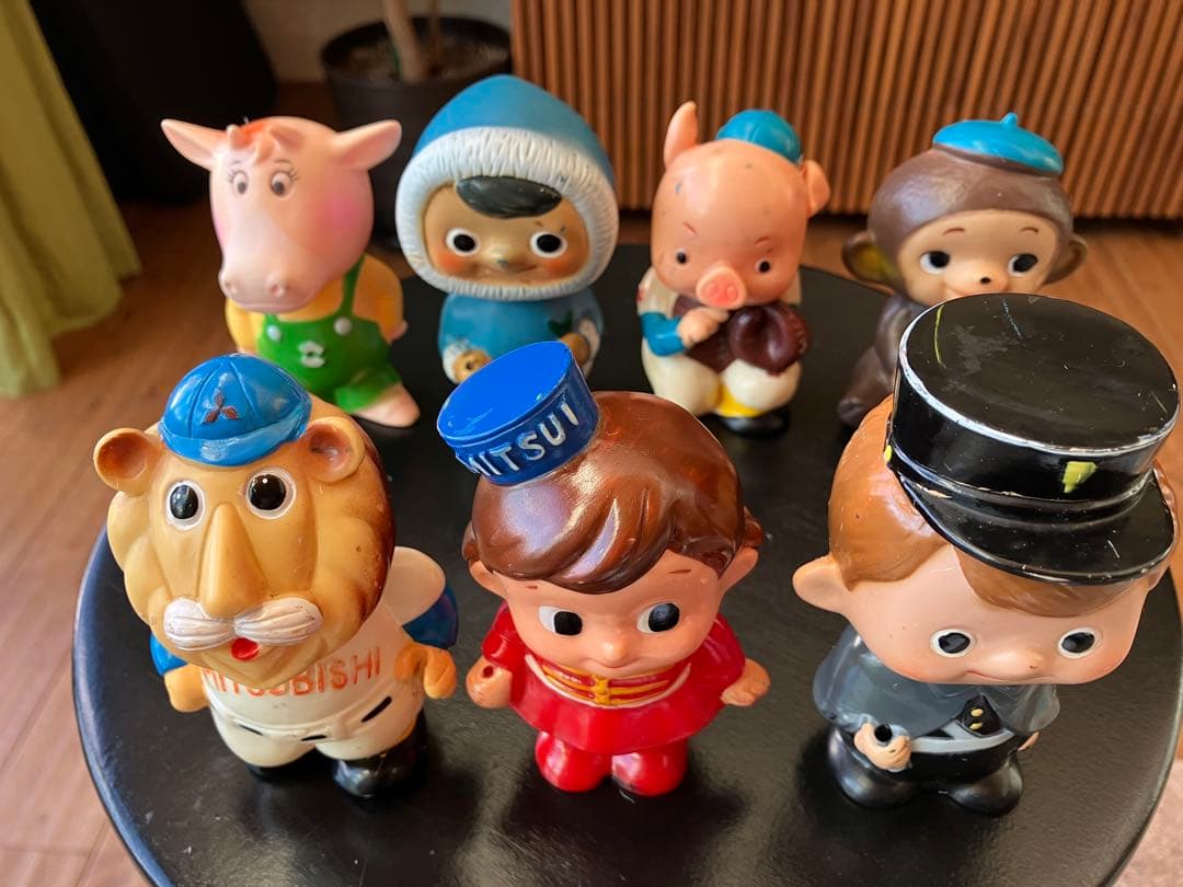 1960年代 銀行キャラクター レトロなソフビ貯金箱 7体セット - メルカリ
