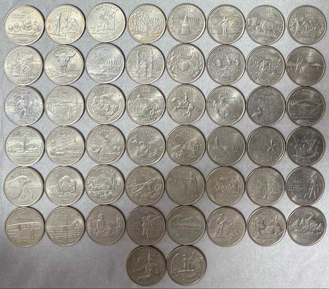 アメリカ合衆国 50州 記念 コレクション 50枚 セット 48州 Yahoo!オークション -「25セント 50州記念」の落札相場・落札価格