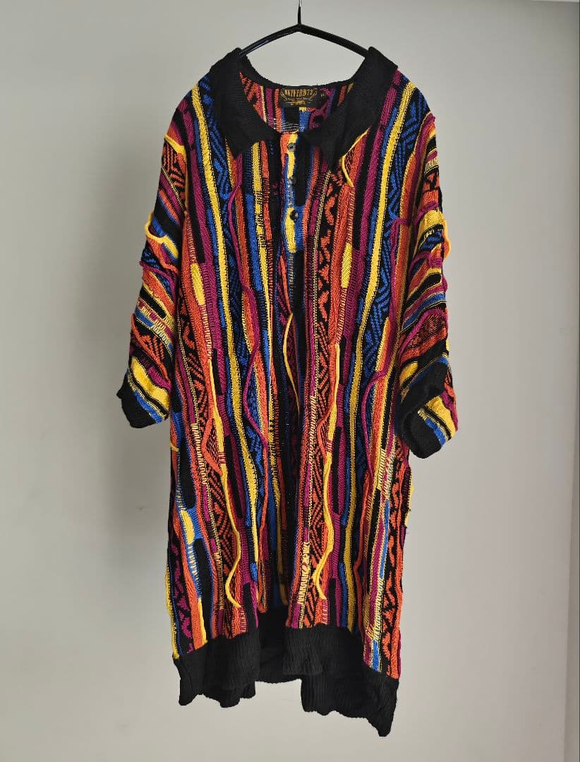 XL】UNIVERD72 3Dニット ポロシャツ 総柄 立体編み クージー風 - メルカリ