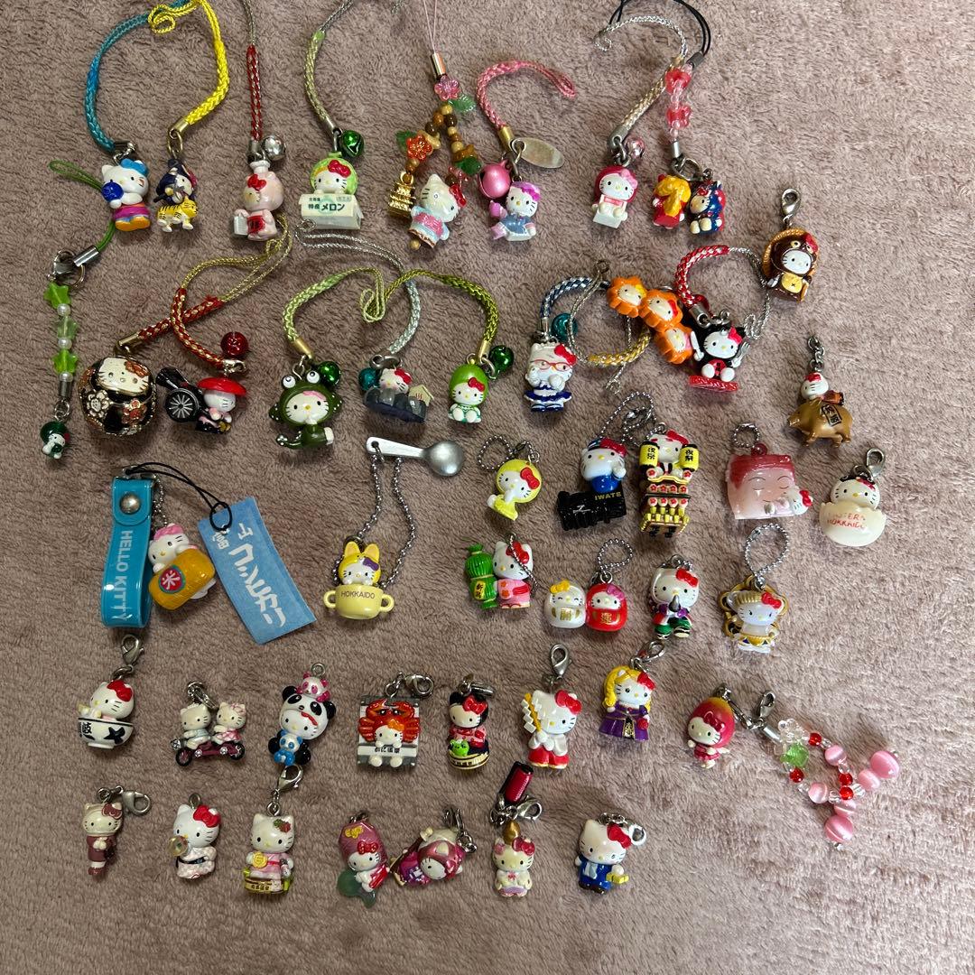ご当地キティ　ストラップ　ファスナーマスコット45点セット
