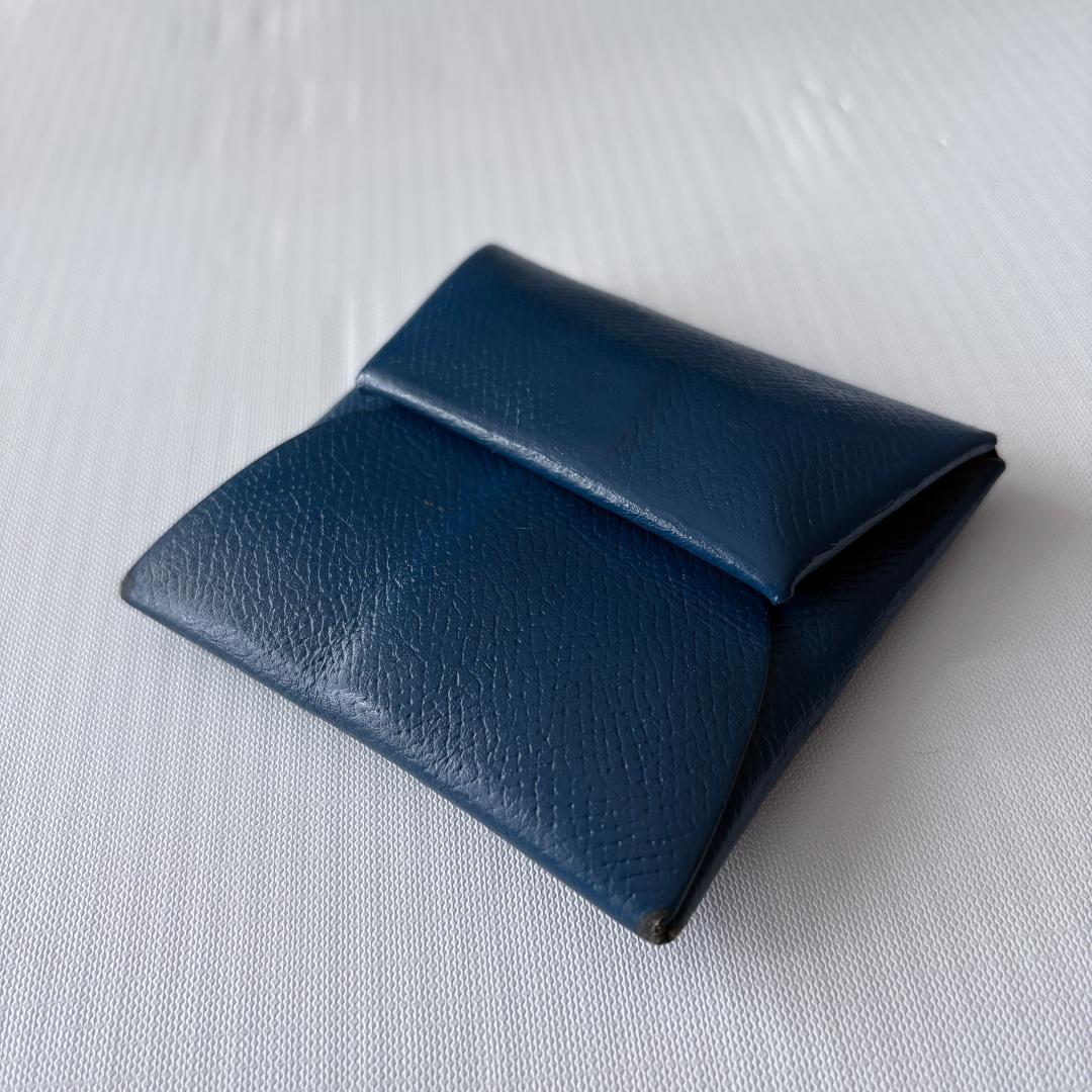 状態良好『エルメス』バスティア ヴォーエプソン 青 ダークブルー ケース