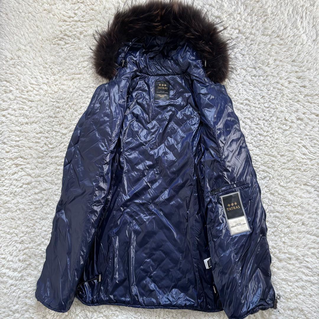 ぱどのん様専用 タトラス ダウンコート 紺 02 M ラクーンファー