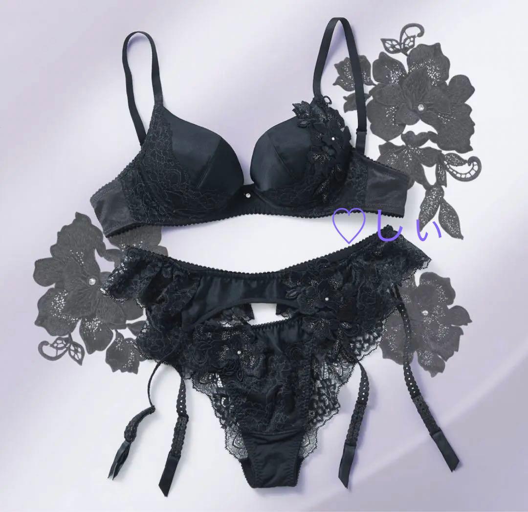 新品タグ付き サルート 75G ブラ G65 ソング M ショーツ M BL 黒