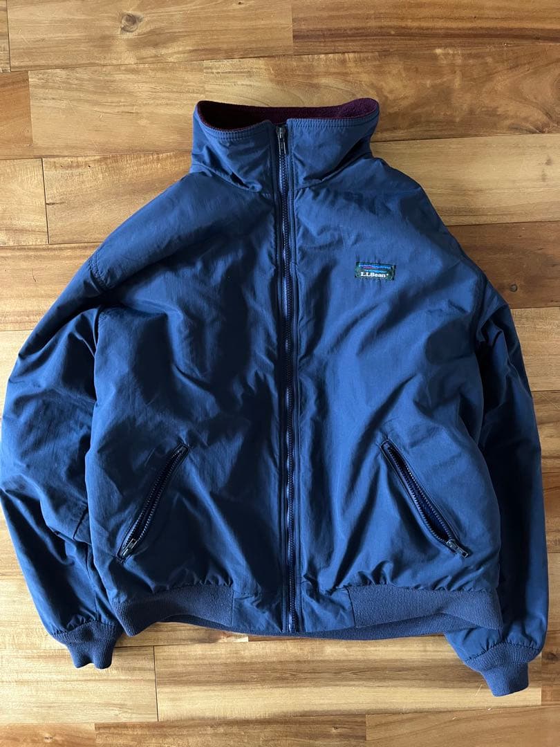 極上　L.L.Bean エルエルビーン ウォームアップジャケット ネイビー　紺色
