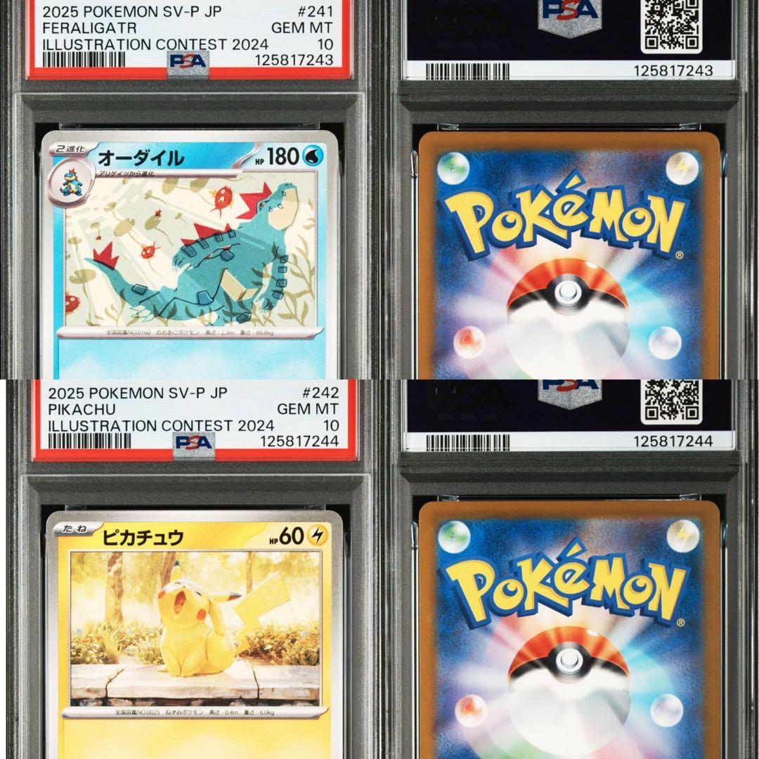PSA10 2連番 ピカチュウ イラストレーションコンテスト 2024 プロモの