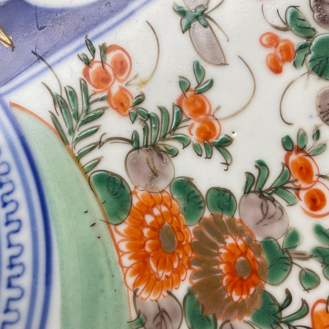 伊万里・有田焼 明治時代 色絵大皿 金彩 飾り皿 37cm - メルカリ