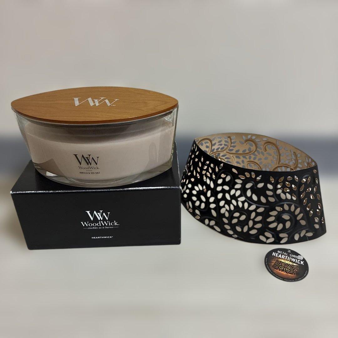 WoodWick キャンドル VANILLA&SEA SALT シェード