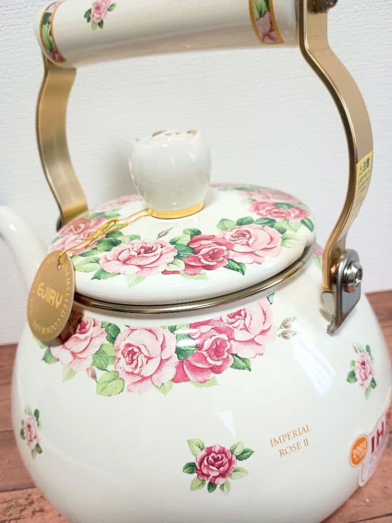 エジリー ホーローケトル インペリアルローズⅡ 2.3L ヤカン 日本製 花