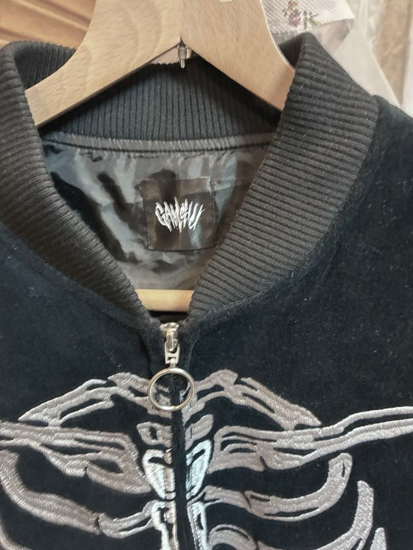 美品 Gamchu『Ascah/アスカ』Velour sukajan ブラック