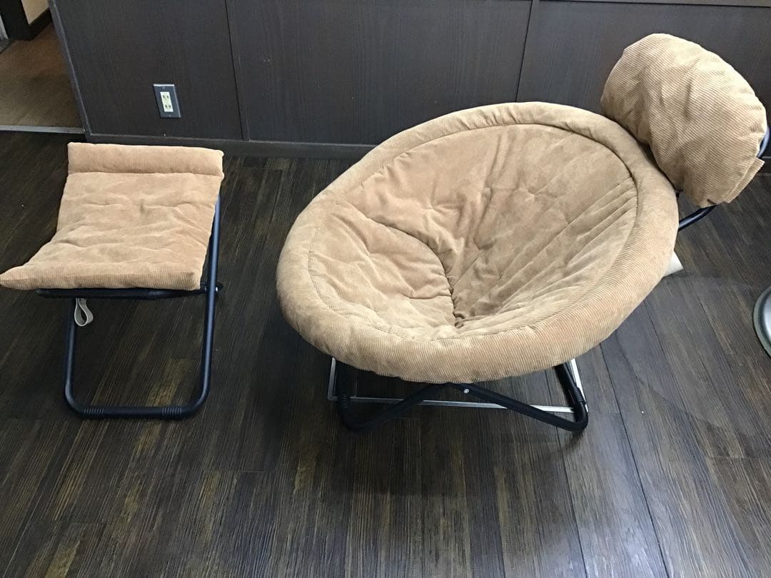 【Comore San】2way フォールディングチェア＆チェア用 オットマン