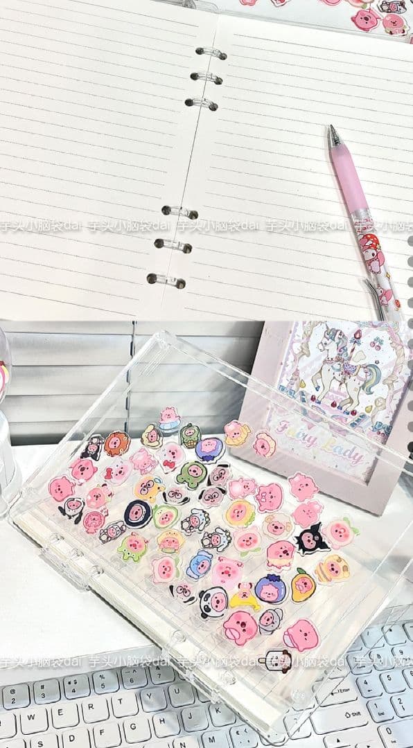 シャカシャカノート 推し活ノート DIYノート アクリルカバー付リング