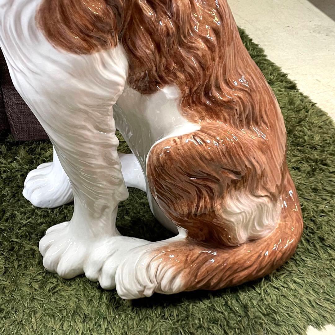 イタリア製】セントバーナード 置き物 オブジェ 等身大 陶器 犬 - メルカリ