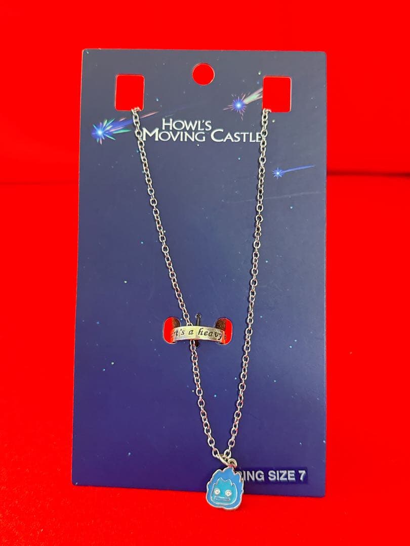 ジブリ ハウルの動く城 青色 カルシファー ネックレス 海外限定 - メルカリ