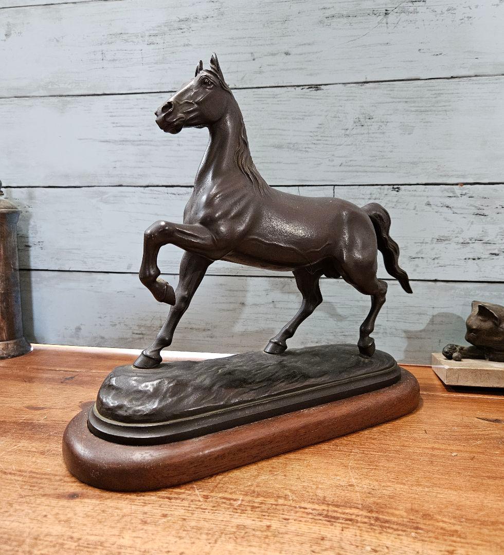 後藤貞行 在銘 馬の銅像 ブロンズ像 置物 錦馬 オブジェ 彫刻 美術品