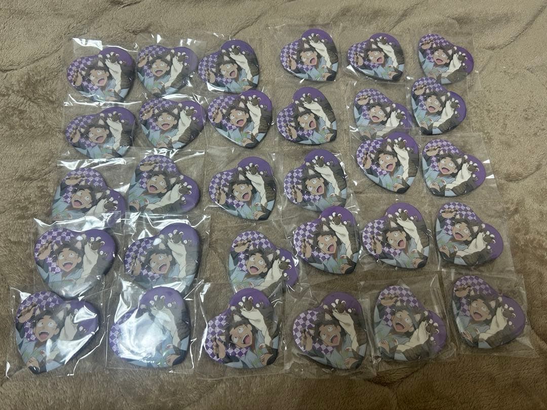 忍たま乱太郎 竹谷八左ヱ門 ナンジャタウン ハート缶バッジ 30個セット 忍たま乱太郎 竹谷八左ヱ門 ナンジャタウン ハート型缶バッジ