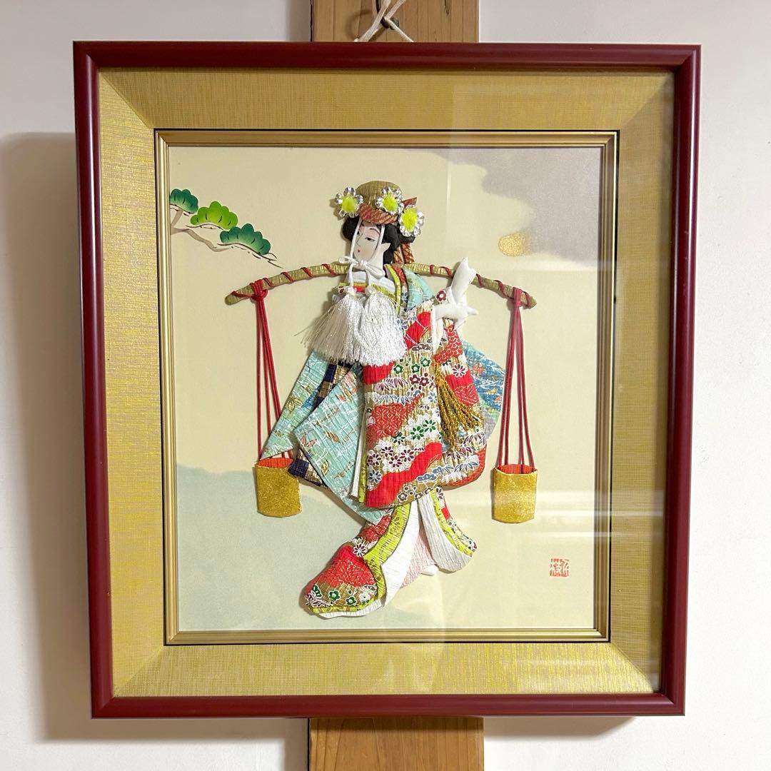 和風 押し絵 和美人 和物 壁掛けインテリア 和紙 コレクション