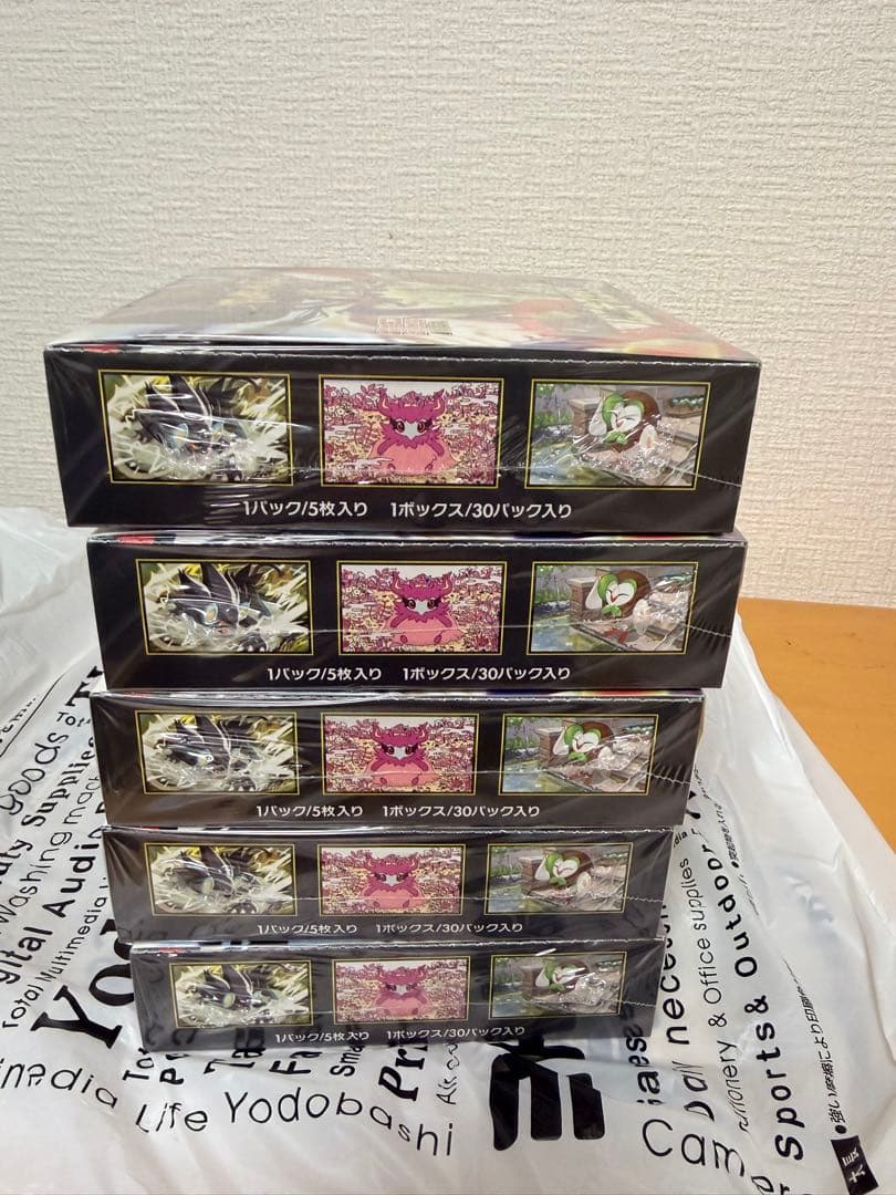 新品未開封 ポケモンカード MEGAムニキスゼロ 5BOX シュリンク右側