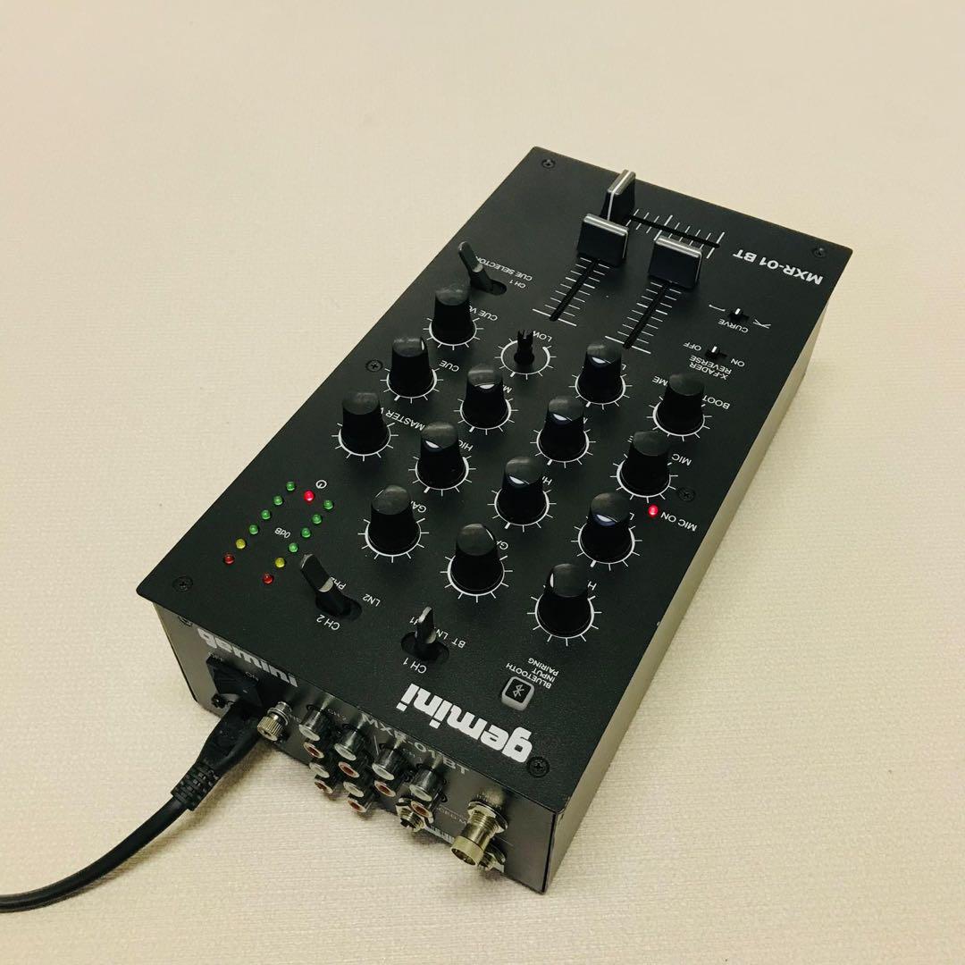 【美品・初心者にも最適】gemini MXR-01 BT DJミキサー Amazon.com: Gemini 2-Channel DJ Mixer w/Bluetooth, Mic EQ