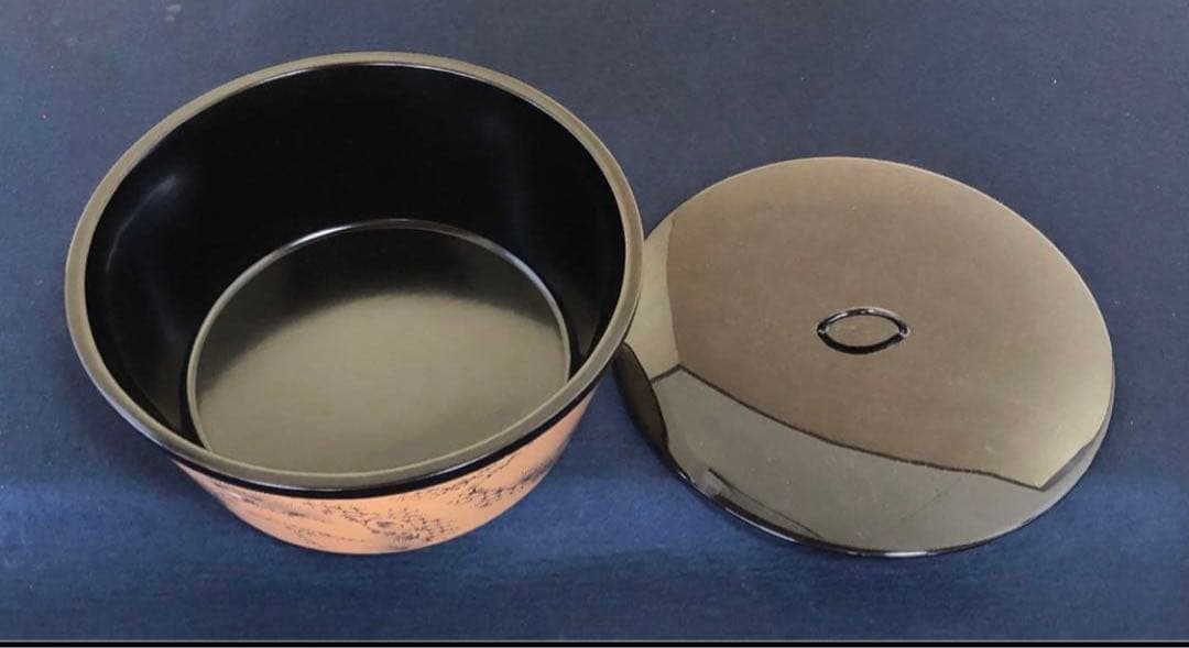 《R》輪島塗 松文彫 水指 前大峰 花押 底印 共箱 260202く3