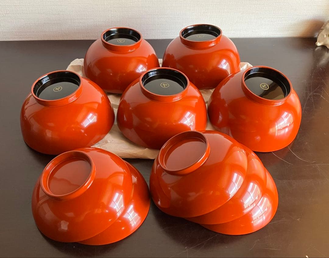 輪島塗 蓋付椀 お椀 5客 木製漆器 - メルカリ