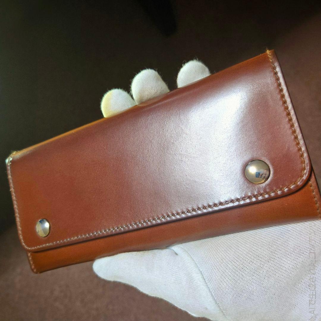 【希少】シェルコードバン　ウイスキーARTS&CRAFTS 長財布