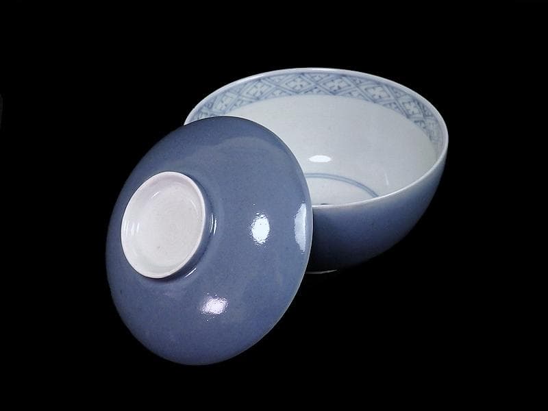 古伊万里 薄瑠璃 蓋茶碗 江戸期 E380AS-CHs - メルカリ