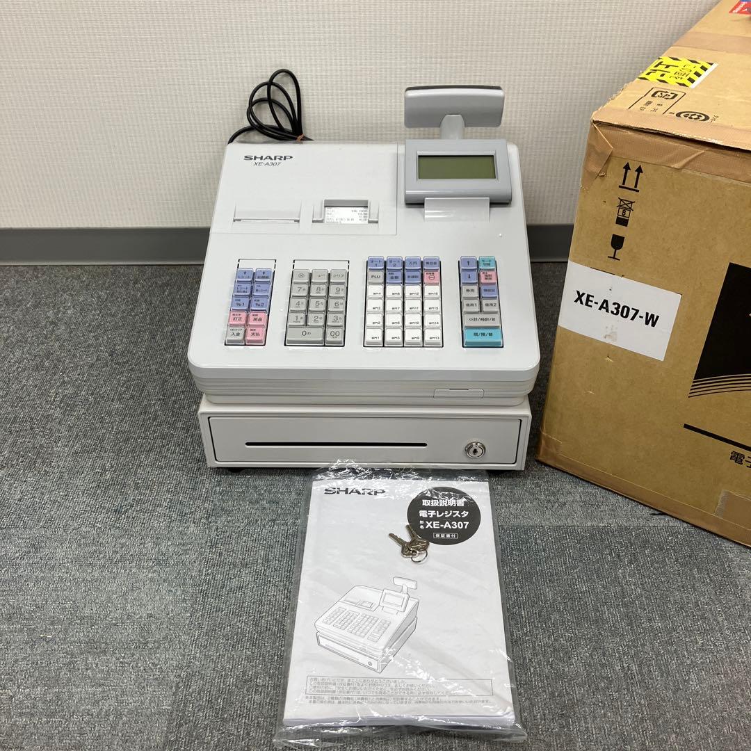 美品　SHARP シャープ　電子レジスタ XE-A307-W 16部門タイプ Amazon | シャープ 電子レジスタ 16部門タイプ ホワイト系 XE-A307-W
