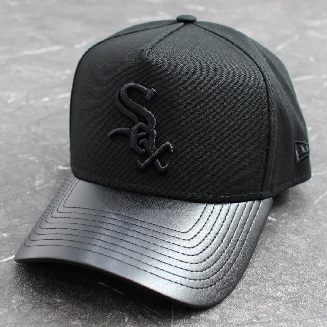 NEW ERA 9FORTY WHITE SOX CAP レザーバイザーキャップ