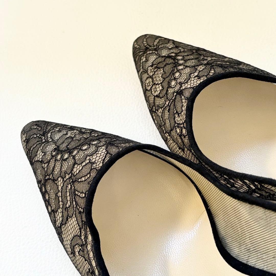 極美品✨JIMMY CHOO ROMY 85 ブラック レース ハイヒール 39 - メルカリ