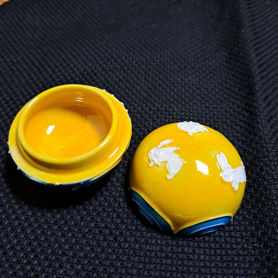 波うさぎ香合 交趾 平安3代高島洸春造 箱有り - メルカリ