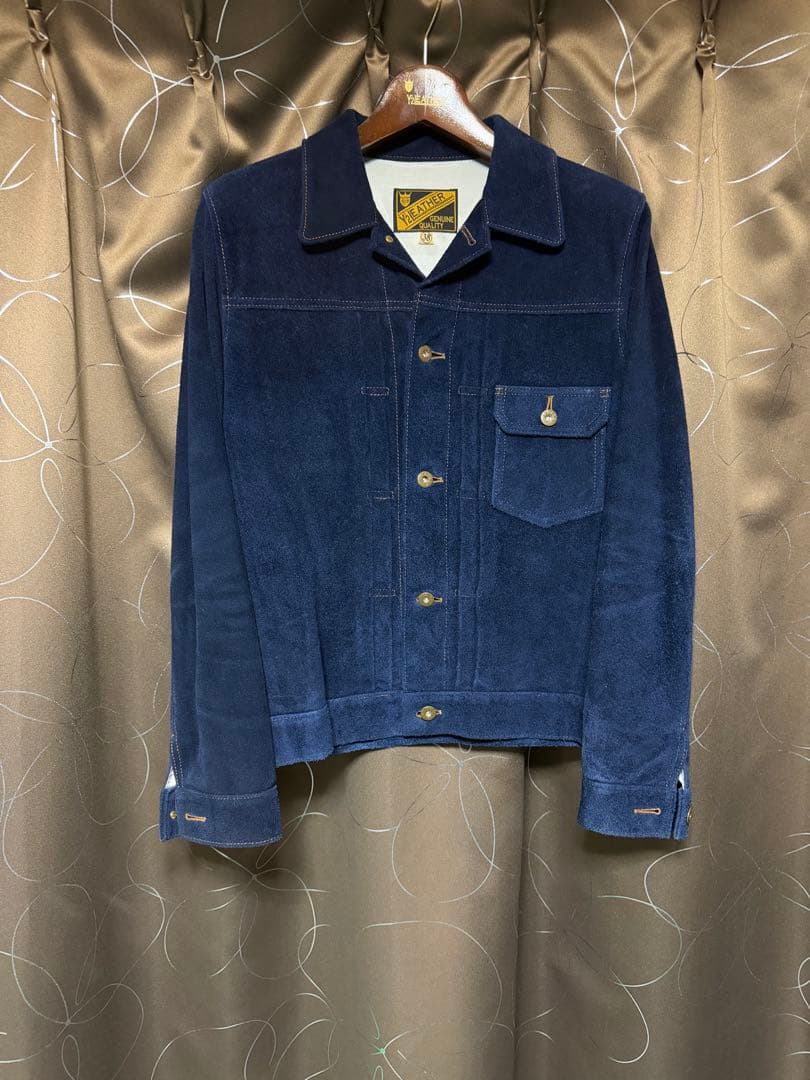 Y2LEATHER ネイビー スエードGジャン 38
